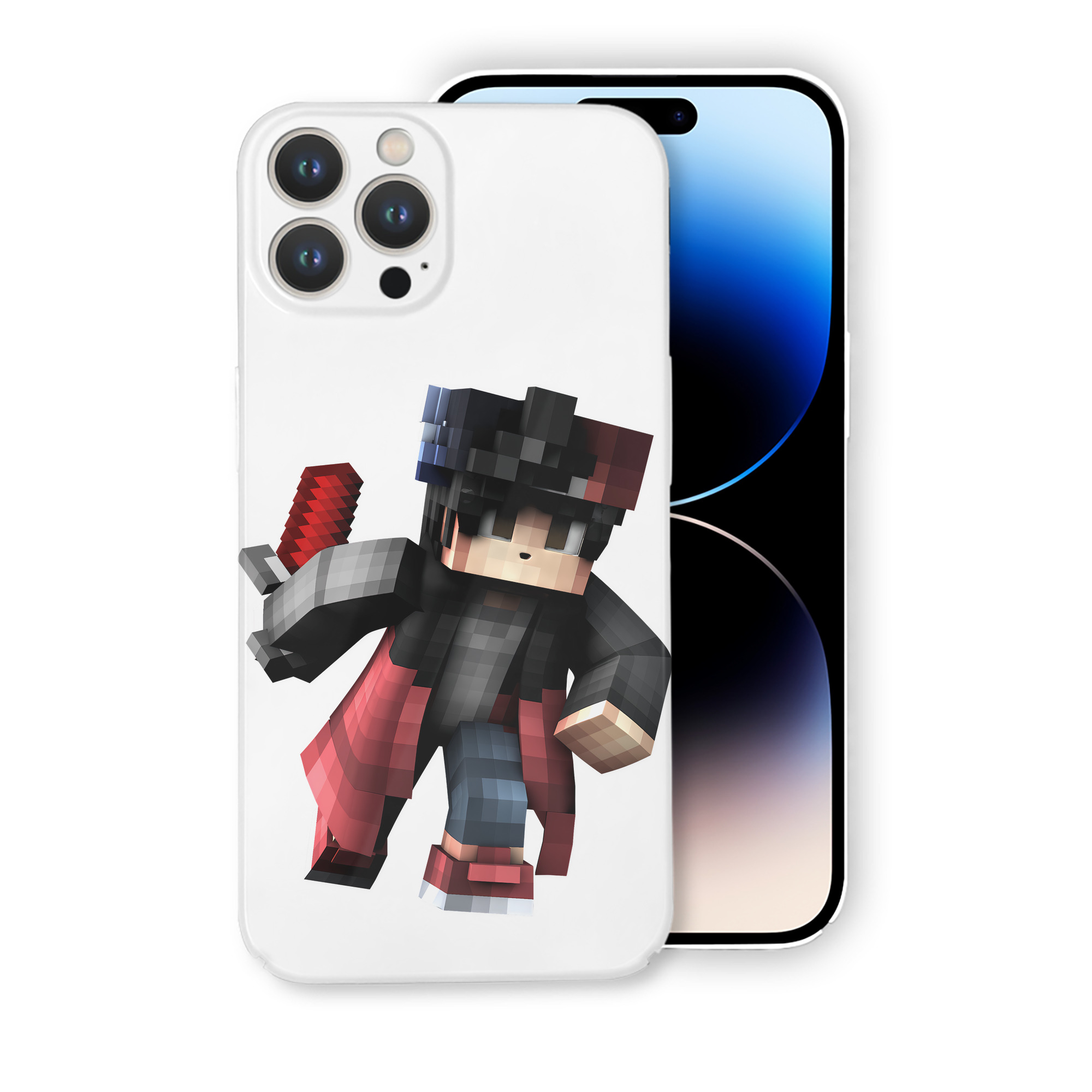 （画像用） マインクラフト ブロックの世界 Minecraft MC Block world 【iPhone 14シリーズ対応】ハードケース